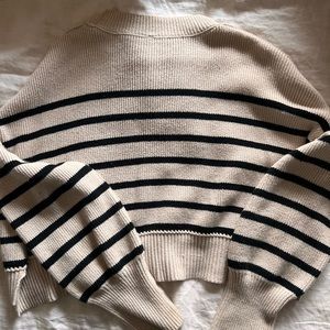 Free People Cropped Striped Sweater